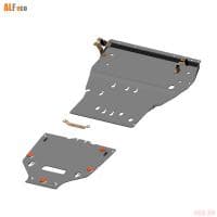 Защита картера и КПП для Porsche Cayenne (2018-2025) 2 части № ALF.50.07