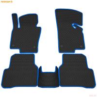 Коврики салона EVA резиновые для Volkswagen Passat B7 (2011-2015) с синим кантом № 9035015203