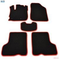 Коврики салона резиновые EVA для Renault Kaptur (2016-2023) соты с красным кантом № EVAS.0544.02