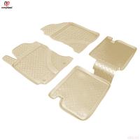 Коврики салона Norplast бежевые для Toyota Corolla E120 (2000-2007) № NPL-Po-88-11-B
