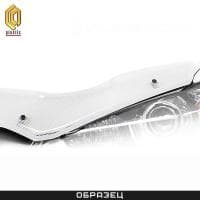 Дефлектор капота шелкография белая для Volkswagen Polo седан (2015-2020) № 2010010411688