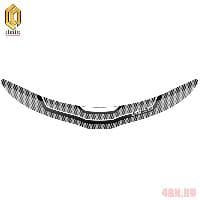 Дефлектор капота серия "Art" серебро для Kia Rio седан (2015-2016) № 2010012711090