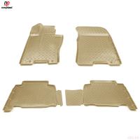 Коврики салона 3D для Kia Mohave (2021-2025) (с напольной педалью) бежевые № NPA11-C43-225-B