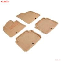 Коврики салона 3D текстильные для Hyundai Santa Fe (2006-2010) бежевые № 84719