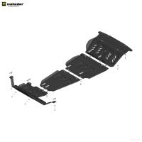 Защита двигателя, радиатора, КПП и раздаточной коробки для JAC T8 (2023-2025)/ T8 Pro (2020-2025) № 78303