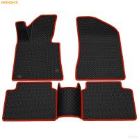 Коврики салона 3D EVA ромб резиновые для Kia K5 (2020-2025) с красным кантом № 9221065104