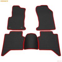 Коврики салона EVA резиновые для Toyota Hilux (2015-2025) с красным кантом № 9034045104