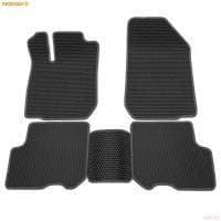 Коврики салона EVA соты резиновые для Renault Sandero (2014-2022) с серым кантом № 9129025302