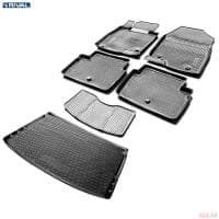 Комплект ковриков салона и багажника для Mazda 3 ВМ хэтчбек (2013-2018) № K13801006-1