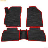 Коврики салона 3D EVA ромб резиновые для Kia Seltos (2020-2025) с красным кантом № 9221050104