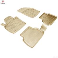 Коврики салона Norplast бежевые для Volkswagen Tiguan (2008-2011) № NPL-Po-95-50-B