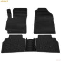 Коврики салона EVA соты резиновые для Kia Seltos (2020-2025) с серым кантом № 9121050102