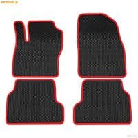 Коврики салона Rezkon EVA резиновые для Ford Focus 2 (2008-2011) с красным кантом № 9016010104