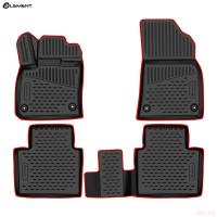 Коврики салона 3D для Geely Monjaro (2022-2025) с красным кантом № KANT.ELEM3DA67450210k.rd