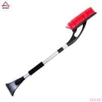 Щетка для очистки снега со скребком и телескопической мягкой ручкой 84-113 см № A0401001