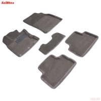 Коврики салона 3D текстильные для Nissan Qashqai (сборка Англия) (2014-2021) серые № 85871