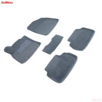 Коврики салона 3D текстильные для Kia Ceed (2018-2025) серые № 93421