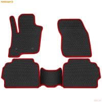 Коврики салона Rezkon EVA резиновые для Ford Mondeo (2015-2022) с красным кантом № 9016025204