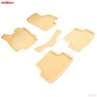 Коврики салона 3D текстильные для Seat Leon (2012-2020) бежевые № 84113