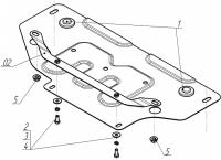 Защита картера и КПП (доп. щит.) для Toyota RAV4 (2019-2025) № 52505