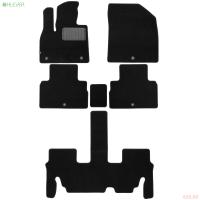 Коврики салона текстильные Premium для Hyundai Palisade (2020-2024) 8 мест, 6 шт. № KLEVER0502007422110kh