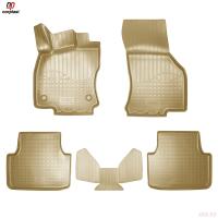 Коврики салона 3D для Volkswagen Jetta (2018-2024) бежевые № NPA11-C95-248-B