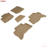 Коврики салона 3D текстильные для Toyota Land Cruiser Prado 150 (2013-2025) бежевые № 84768