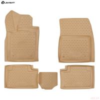 Коврики салона 3D бежевые для Jeep Grand Cherokee (2014-2021) № CARJEP00011b