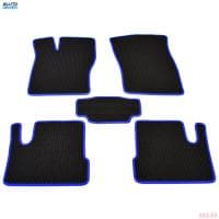Коврики салона резиновые EVA для Daewoo Nexia (2008-2016) соты с синим кантом № EVAS.0135.03