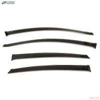 Дефлекторы боковых окон Cobra для Kia Rio седан (2011-2016) с хромированным молдингом № K12610CR