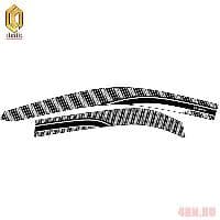 Дефлекторы окон серия "Art" серебро для Toyota Camry (2011-2014) № 2010032707950