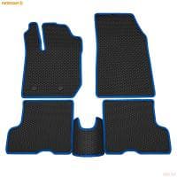 Коврики салона Rezkon EVA резиновые для Lada (ВАЗ) XRAY (2015-2022) optima, с синим кантом № 9039055103