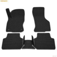 Коврики салона 3D EVA Ромб резиновые для Volkswagen Jetta (2020-2025) с серым кантом № 9235010302