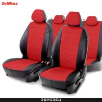 Чехлы из экокожи для Subaru Forester (2008-2012) красные № 98713