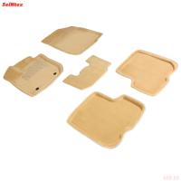 Коврики салона 3D текстильные для Renault Logan (2014-2020) бежевые № 89234