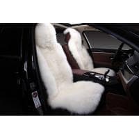 Накидка из натурального меха 2 шт. (овчина, длинный ворс, шкура из кусков, Австралия) № D025B