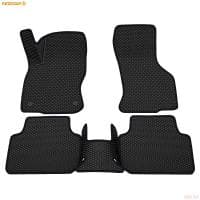 Коврики салона 3D EVA Ромб резиновые для Skoda Octavia A8 (2020-2025) с черным кантом № 9230010401