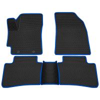 Коврики салона 3D Eva ромб резиновые для Hyundai Creta (2021-2025) с синим кантом № 9220065203