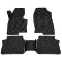 Коврики салона 3D Eva ромб резиновые для Mazda CX-5 (2017-2025) с серым кантом № 9223020202