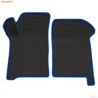 Коврики салона передние 3D EVA Ромб резиновые для Lada (ВАЗ) Samara 2108-2115 с синим кантом № 9539010103