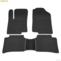 Коврики салона EVA cоты резиновые для Kia Rio (2011-2016) с серым кантом № 9121020202