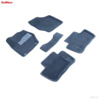 Коврики салона 3D текстильные для Citroen C4 (2013-2018) серые № 99068