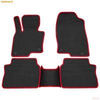 Коврики салона Rezkon EVA резиновые для Mazda CX-5 (2017-2025) с красным кантом № 9023020204