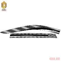 Дефлекторы окон серия "Art" графит для Nissan X-Trail (2014-2022) № 2010031610930