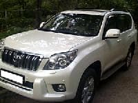 Защита фар черная для Toyota Land Cruiser Prado 150 (2009-2013) № STOLCP0922