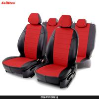 Чехлы из экокожи для Subaru XV (2011-2017) красные № 316728