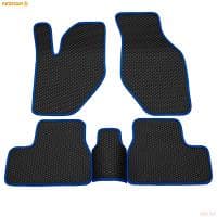 Коврики салона Rezkon EVA резиновые для Lada (ВАЗ) Granta (2018-2025) с синим кантом № 9039015103