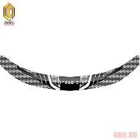 Дефлектор капота серия "Art" белый для Mitsubishi L200 (2015-2023) № 2010011411571