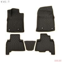 Коврики в салон 3D Kvest для Toyota Land Cruiser Prado 150 (2013-2025) 5 шт. № KVESTTYT00002K2