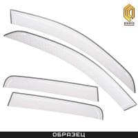 Дефлекторы окон шелкография белые для Toyota Fortuner (2017-2025) № 2010030413174